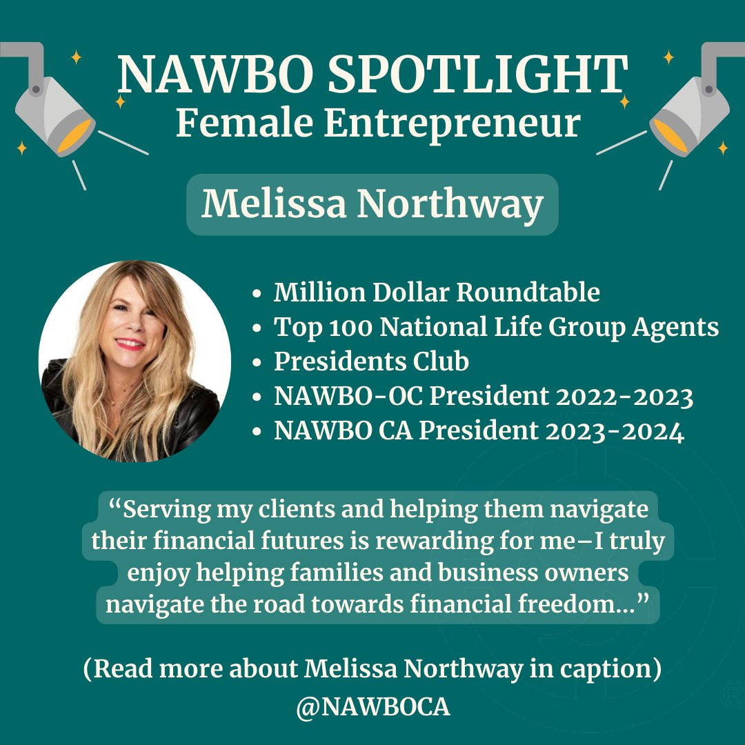 🌟NAWBO SPOTLIGHT!🌟 When Melissa is not serving her clients, you can find her working on children's books, enjoying nature walks and spending time with her family.🌱 #NAWBO #NAWBOCA #WomanEntrepreneurs #WomeninBusiness #WomenSupportingWomen
