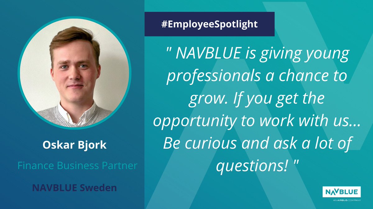 Welcome to ourEmployee Spotlight Feature!✨ This time we meet Oskar Björk, our Finance Business Partner in Malmö 🇸🇪! navblue.aero/navblue-employ…