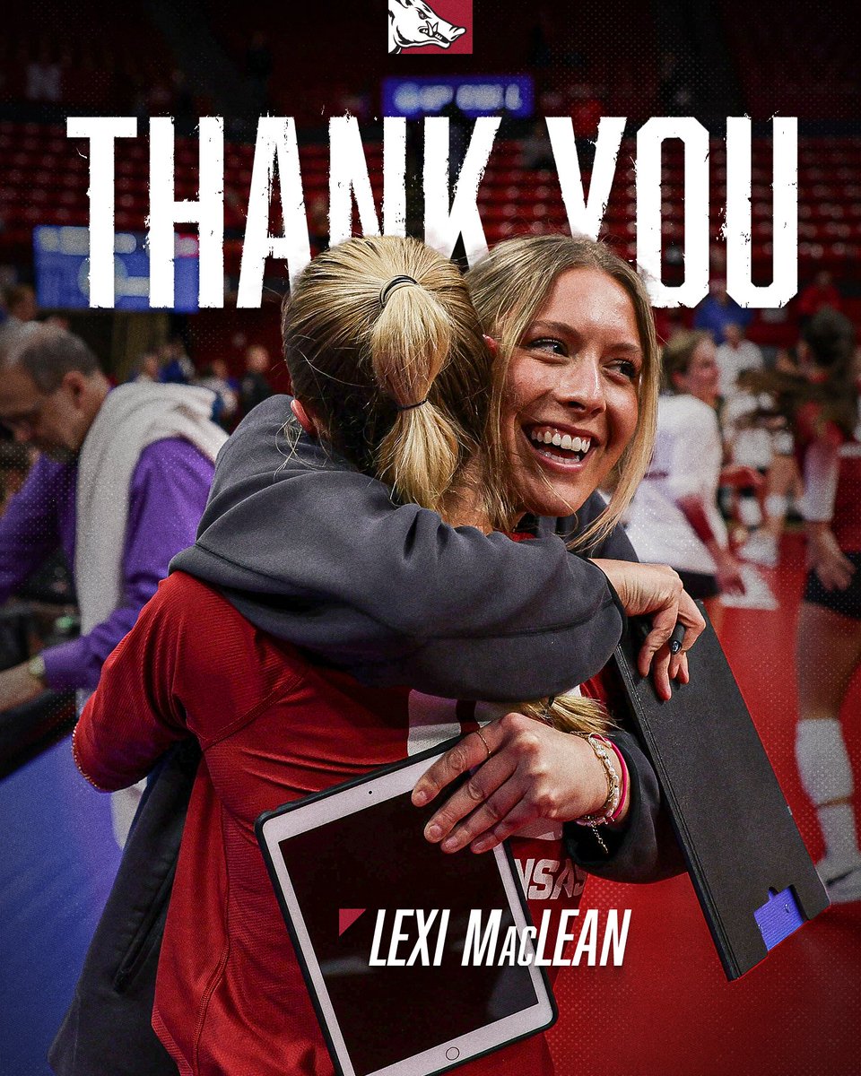 Her last day on The Hill but forever a Razorback 🐗

Thank you, Coach Lexi, for an unforgettable year! ❤️