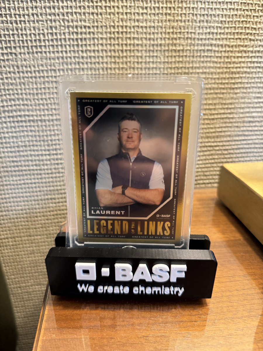 Be sure to stop by the @BASFTurf_us booth and get your trading card! Such a cool keepsake that will be a great addition for your desk.