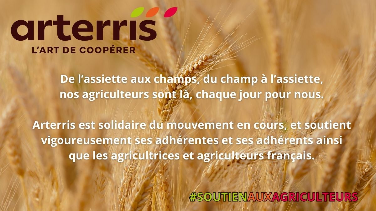 Nos agriculteurs sont là chaque jour pour nous. @ARTERRIS11 solidaire du mouvement en cours, soutient ses adhérents(es) et les agriculteurs(trices) français(es) : urlr.me/Q5mPy @lacoopagricole @Occitanie @SYRPAcom @Agri_Gouv @LaTribune @agrodisT @lesmarches @LesEchos
