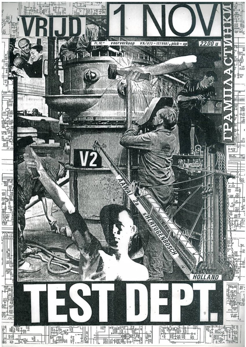 .<a href="/Test_Dept/">Test Dept</a> flyer from 1 November, 1985.
