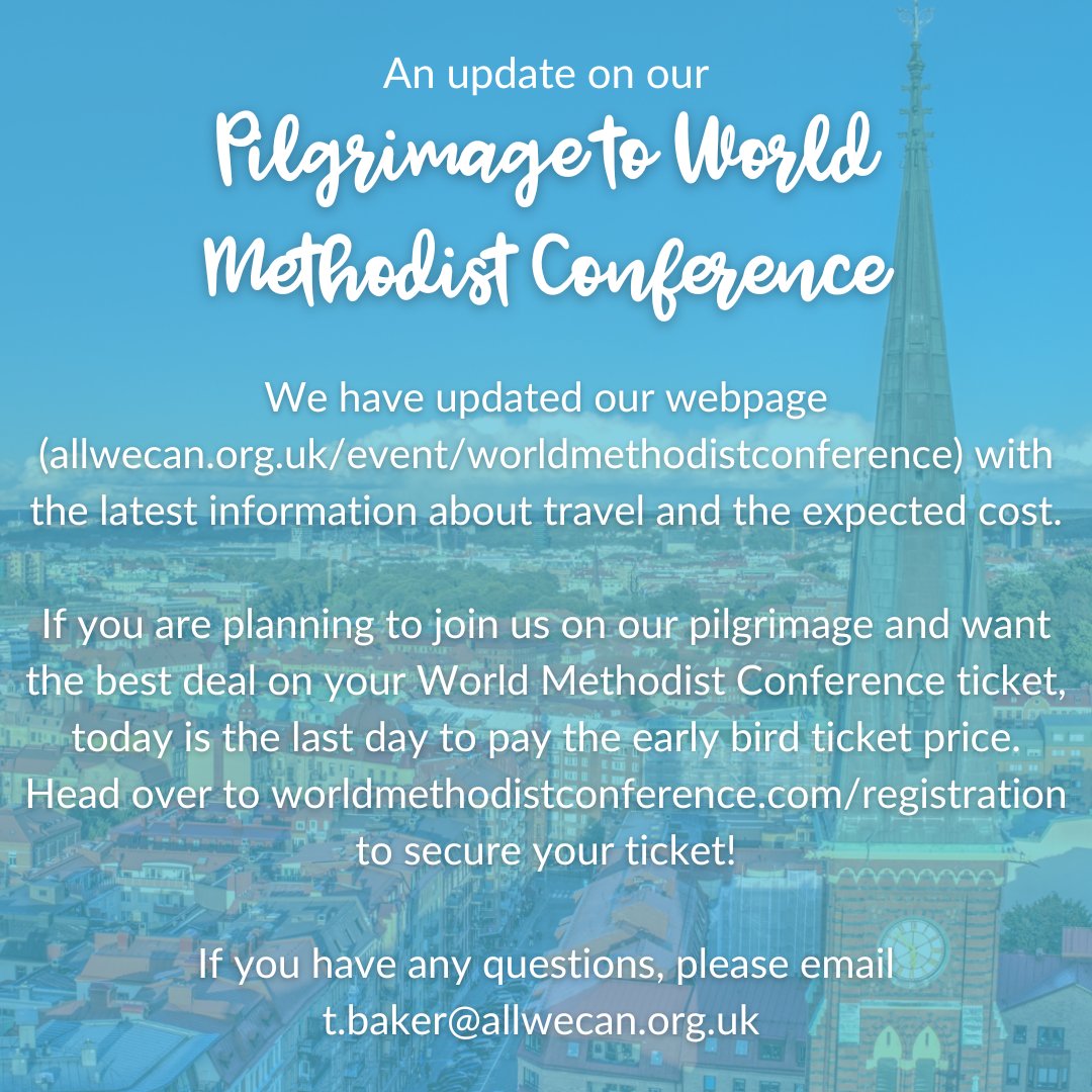 An update on our pilgrimage to World Methodist Conference!