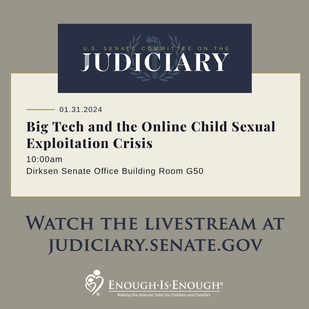 Today at 10 a.m. (Eastern), the U.S. Senate Judiciary Committee will hold a hearing entitled 'Big Tech and the Online Child Sexual Exploitation Crisis.' Watch the livestream at judiciary.senate.gov

@JudiciaryDems #BigTech #ProtectKidsOnline