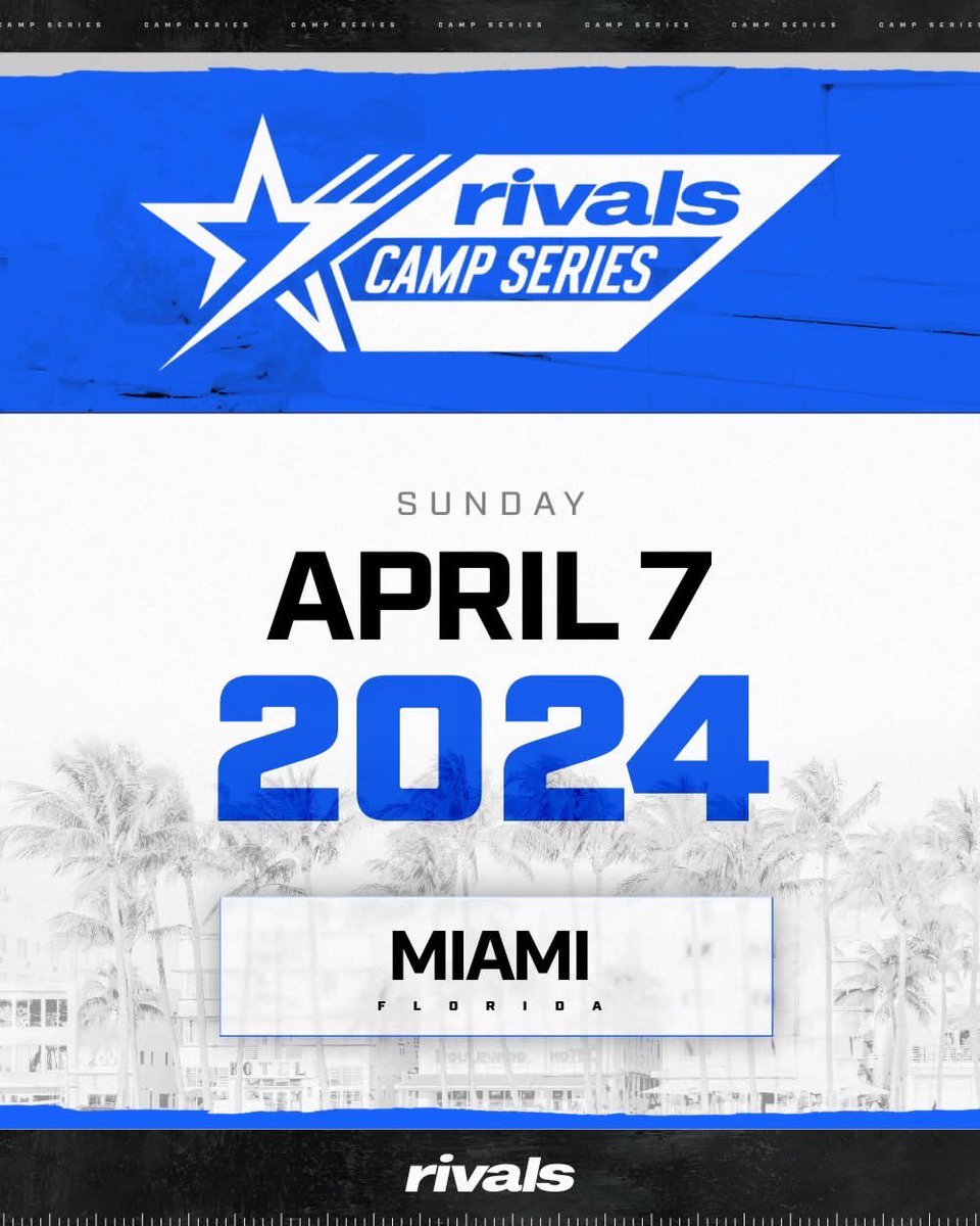 Blessed to receive an invite to Rivals @MHS_Knights_FB @Coach_DeFreitas @Coach_Davis3 @Coach_Mont70 @JackSwain100 @TheCribSouthFLA @Rivals