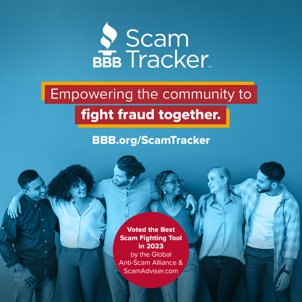 bbbsfbayarea's tweet photo. We're thrilled to announce that BBB Scam Tracker has been voted Best Scam Fighting Tool of 2023! 🌟
Big thank you to the @ScamAlliance https://t.co/Vkj9xE0LP5 (@scamadvisor), along with our partners @Amazon, @CapitalOne @BBB_Institute.
#BestScamFightingTool #BBBScamTracker https://t.co/jhF5yv5LVv