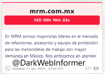 DarkWebInformer's tweet photo. LB needs to go down hard. Why are you ransoming a children's hospital?
Allegedly, #LockBit has named multiple victims.
Threat Actor: LockBit
Ransomware Victim: 2 Victims
Date: 2024-01-31
#Ransomware #StopRansomware #DarkWeb #DarkWebInformer #Leaks #Leaked #Cyberattack #Cybercrime