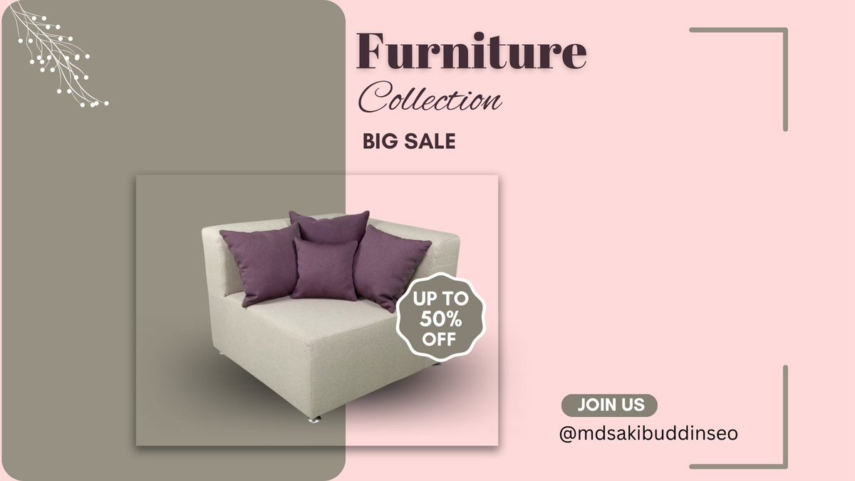 'Revamp your home with style! 🏡✨ Explore our exquisite Furniture Collection at unbeatable prices. 🛋️ Don't miss out on the big sale – elevate your space and savings today! 🎉 #FurnitureSale #HomeDecor #LimitedTimeOffer' #seo #SEONGHWA #SEOKMATTHEW