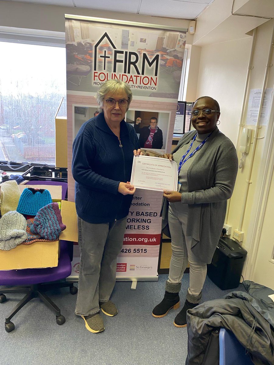 Nharrowlibrary's tweet image. We are so proud of our knitting group, they just delivered Hat &amp;amp; Scarves to FirmFoundation, a charity which helps the homeless in Harrow.
#communitylibrary 

👏👏👏👏👏👏👏👏👏👏