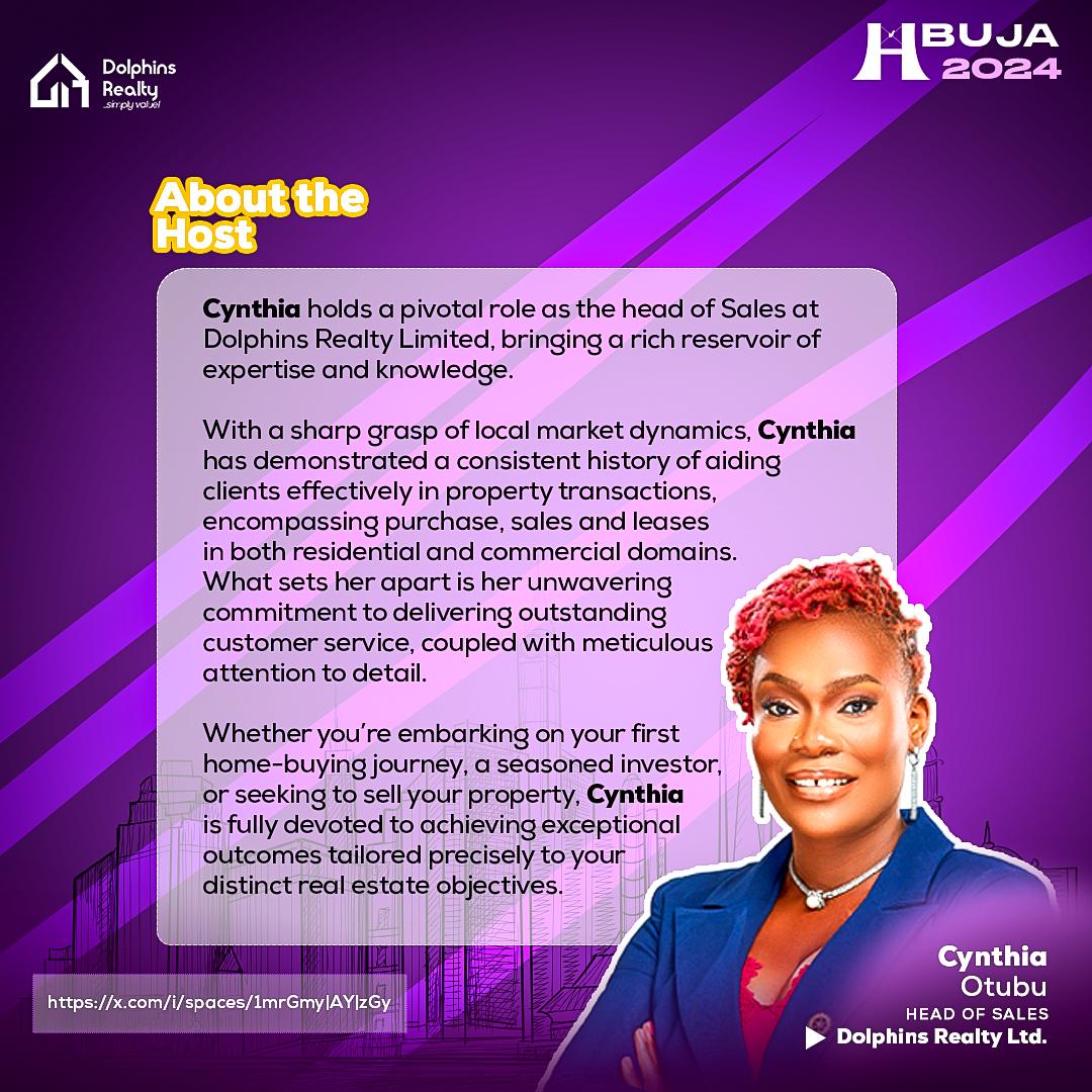 Dolphinsrealty2's tweet photo. Curious about the hotspots in Abuja to invest with a guaranteed high ROI?

Join us on Feb 12, 2023, at 7 pm for a Twitter Space session where we'll unravel the "Abuja Trending Locations for investments in 2024." https://t.co/zDb2qo0N0N
