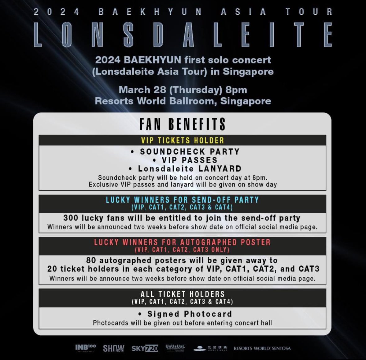 LonsdaleiteSG's tweet photo. LONSDALEITE in SG 

hello everyone! we will be updating the latest news and announcements on Baekhyun’s concert in SG here ☺️ 

do follow us and stay tuned for more details on the fan projects that we have planned for his concert 🫶🏻 https://t.co/JJop4Mq0mm