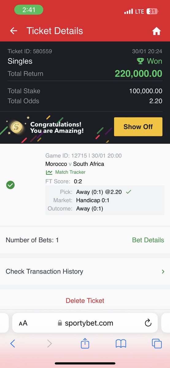 StakeHigh_'s tweet photo. Thank You South Africa 🇿🇦 
If you Don’t have Heart,Stop Betting 
120,000 Cedis made in 2 Hours
#Sportybet #2Odds https://t.co/E04B6h5ioq