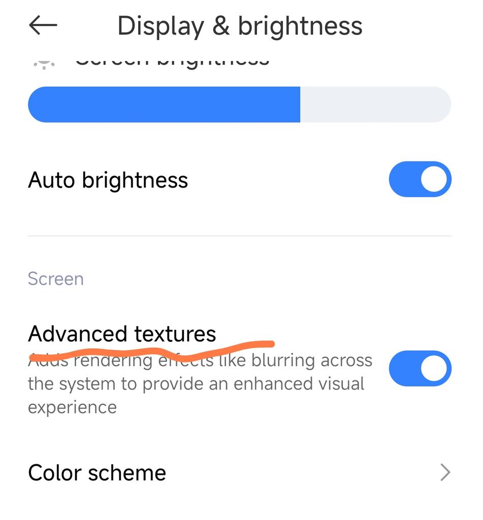 Alpertcr7's tweet image. #Xiaomi #HyperOS tip: if you upgraded from #MIUI, suggest you to turn the [Advanced textures] on to experience the frosted glass UI rendering of HyperOS. (Limited to high end devices at this moment) 
A nice but subtle change, and won&apos;t cost battery life.