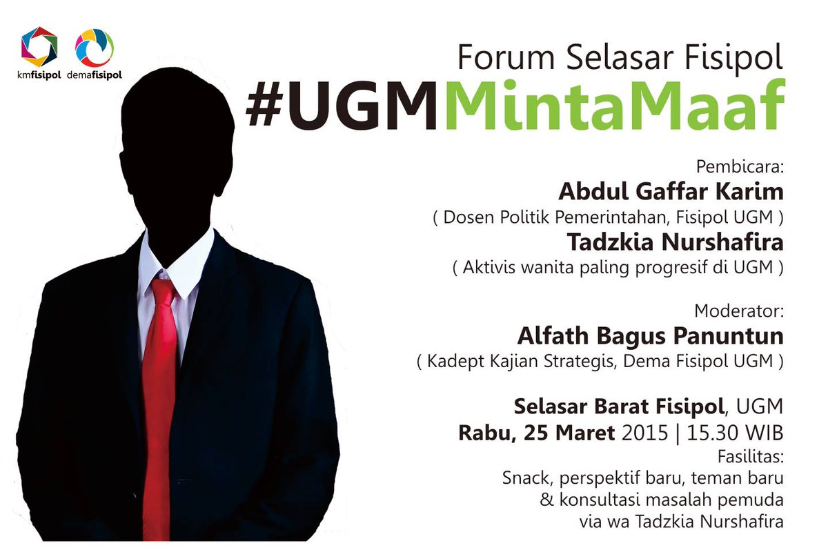 Hari ini, UGM mengeluarkan "#PetisiBulaksumur". Intinya, UGM mengkritisi tindakan penyelenggara negara yang dinilai menyimpang dari prinsip-prinsip demokrasi. Namun, jauh sebelum hari ini tepatnya di 2015, <a href="/demakmfisipol/">Dema Fisipol UGM</a> telah membuat seruan moral agar UGM Minta Maaf. Mengapa?