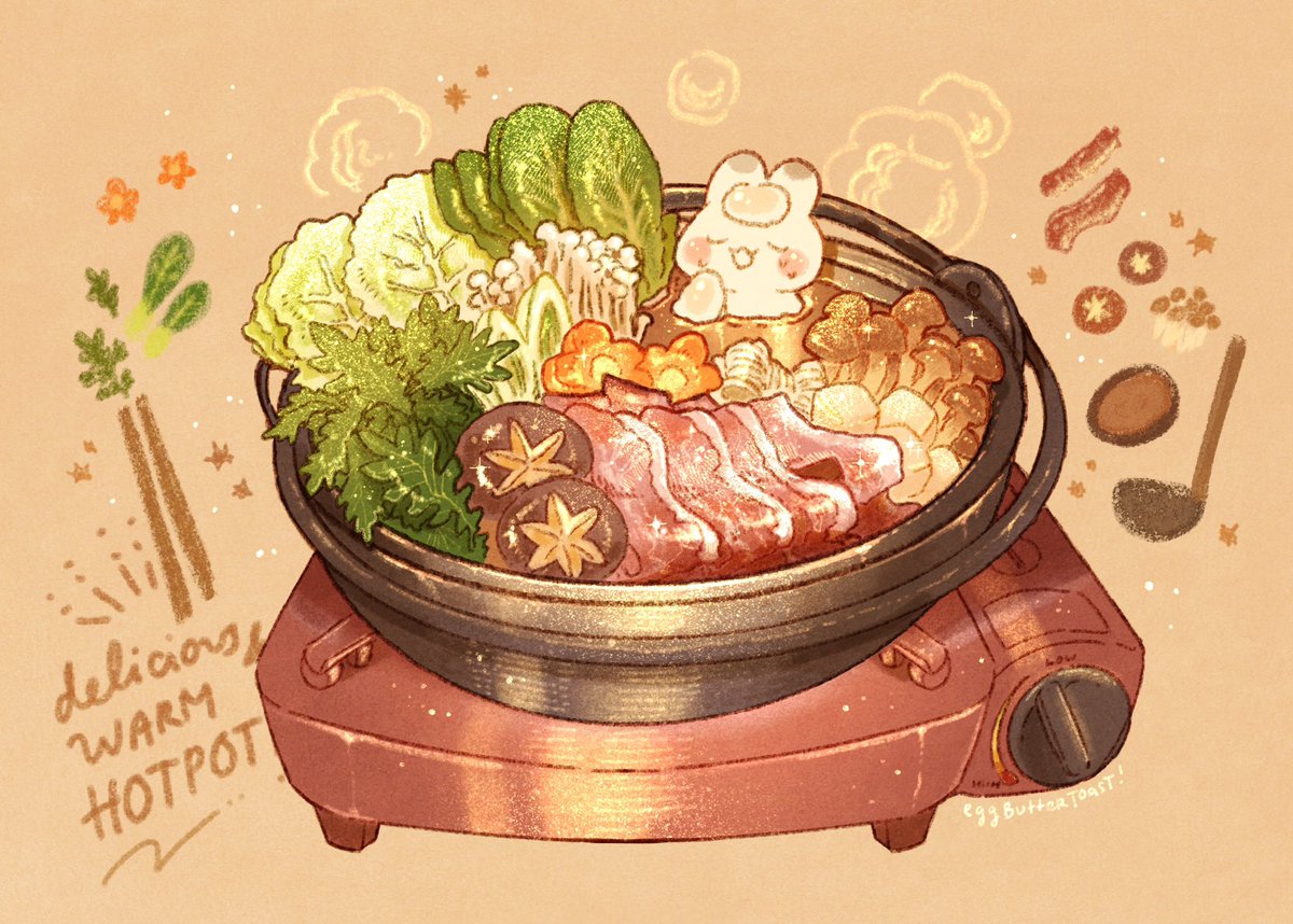 「 ingredient series-> hotpot   In this co」|nao 🍞🍳のイラスト