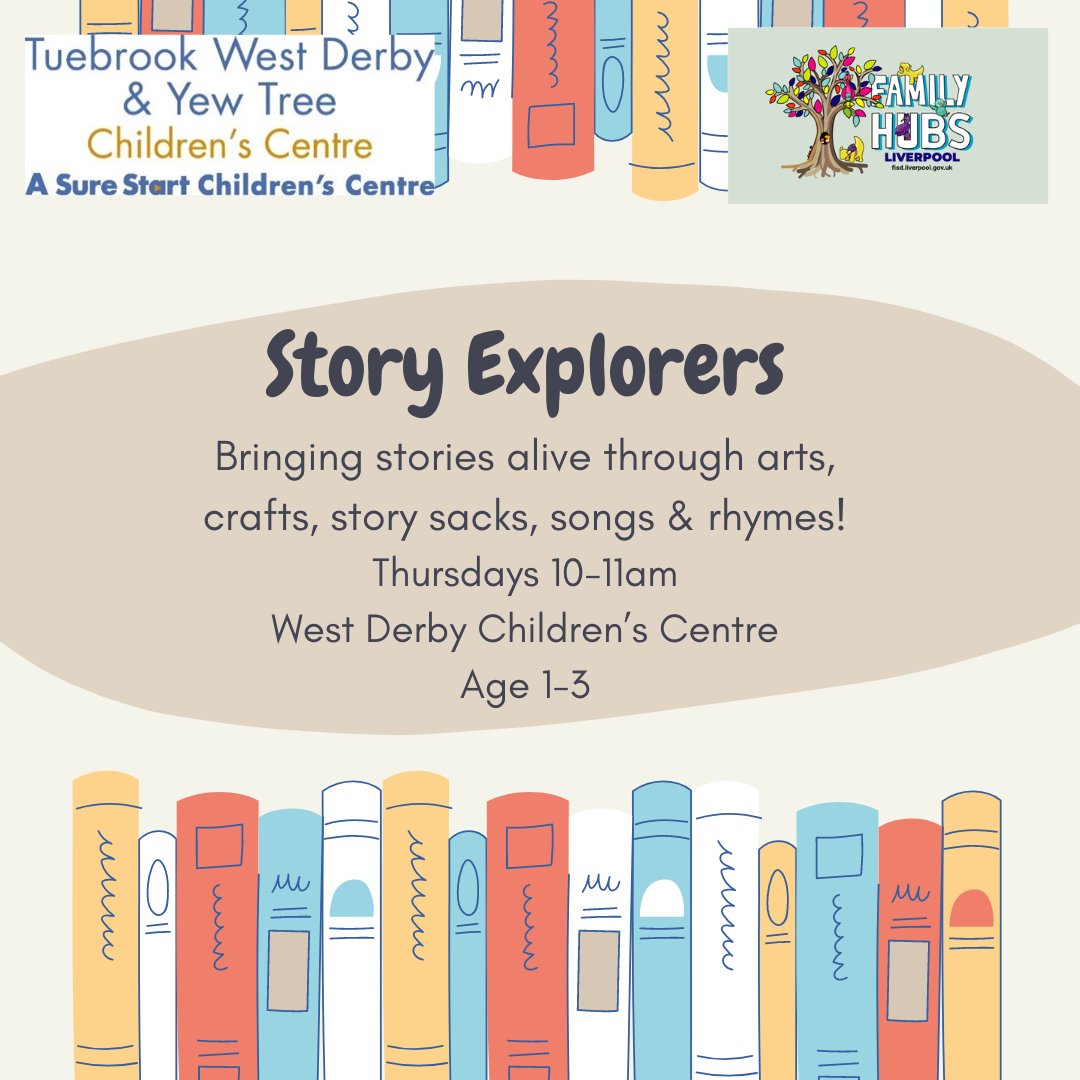 Don't miss out on Story Explorers tomorrow morning at West Derby Children's Centre! 📚😍