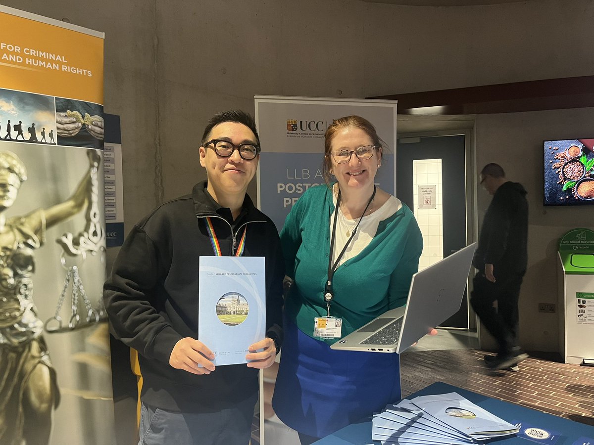 Come along and meet <a href="/LawUCC/">UCC School of Law</a> students and staff <a href="/UCC/">UCC Ireland</a> PG Expo this afternoon!