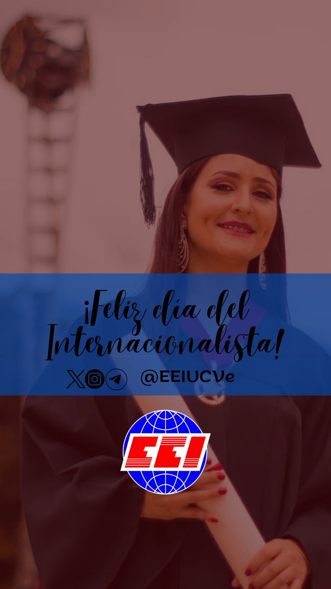 ¡Feliz día del Internacionalista! 👩🏻‍💼

Felicidades a los excelentes profesionales que se formaron en las aulas de la Escuela de Estudios Internacionales y hoy se destacan en empresas, embajadas, ONG's, organismos internacionales. Dejando en alto el nombre de su Alma Mater.

#UCV