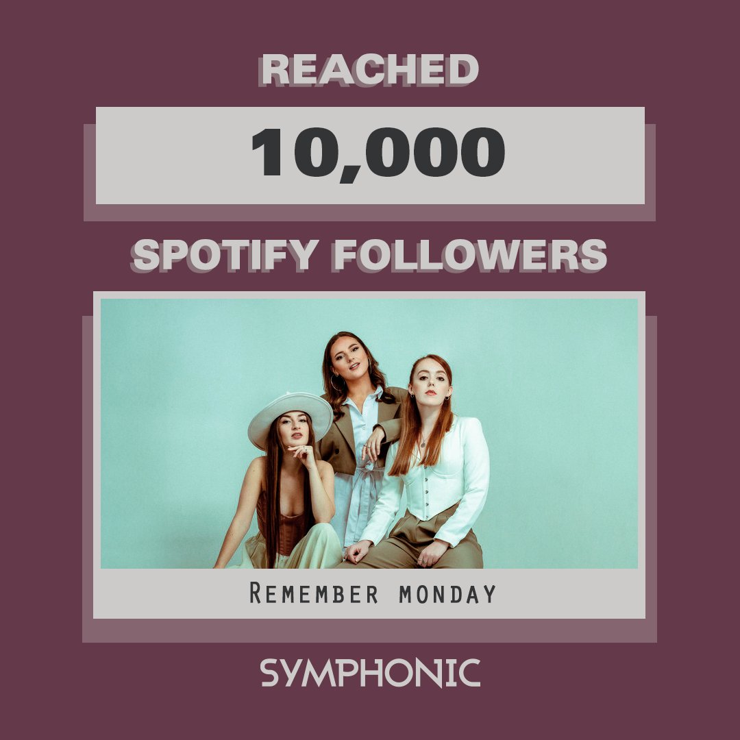 Help us in congratulating @remembermonday_ for reaching 10K @Spotify followers!