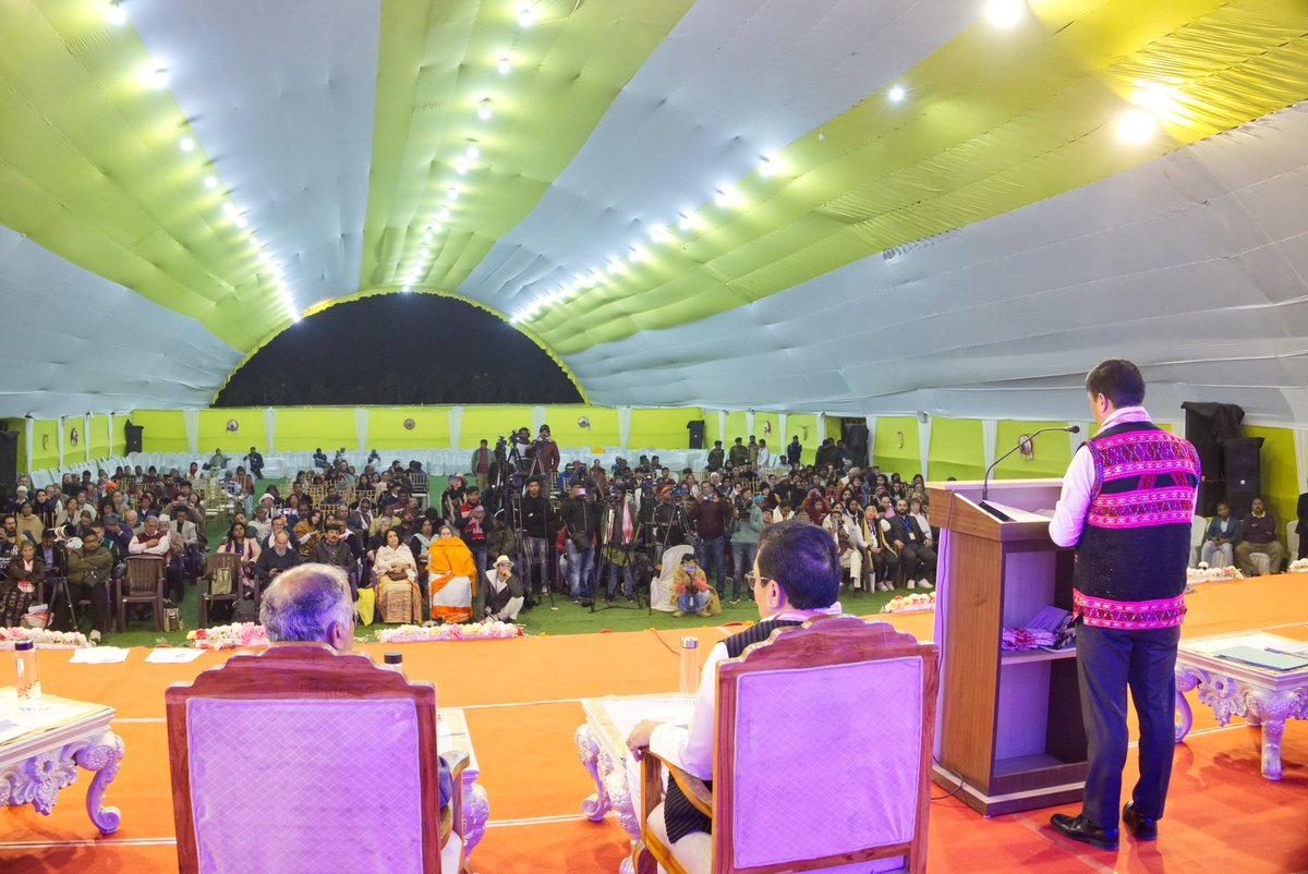 PemaKhanduBJP's tweet photo. Delighted to be a part of the 8th International Conference by @iccsglobal and RIWATCH Arunachal, where 30 countries came together to share indigenous wisdom. 

Glad to be accompanied by Hon DyCM Shri @ChownaMeinBJP ji. 

Gratitude to ICCS for promoting the concept of global family, transcending cultural boundaries. In a world racing to prove values, Arunachal's commitment to preserving indigenous traditions shines.

1/3