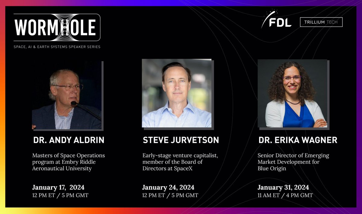 FDL_AI's tweet photo. 🚀 Our live interview series, “Space as an Economic Destination - The Business of Space" continues today with Erika Wagner PhD from BLUE ORIGIN at 8:00 AM PST.
To receive a Zoom link, register for free at: https://t.co/b8LSLEUxBi https://t.co/vj9M7VbWKZ