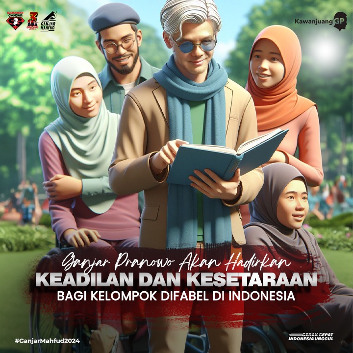 Ganjar Pranowo akan hadirkan keadilan dan kesetaraan bagi kelompok difabel di Indonesia. 
#GanjarCiptakanKeadilan