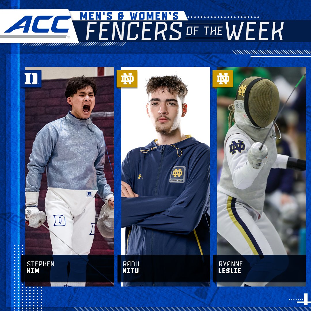 theACC's tweet photo. Fencers of the Week 🤺

📰 https://t.co/0FB4TqbJAA https://t.co/us1dqcJMPo