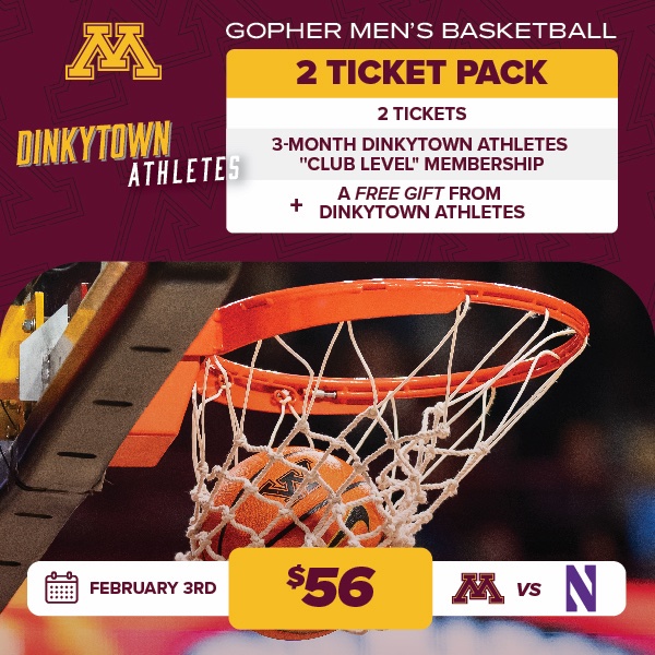 We've got another ticket deal this weekend! For just $56, you get 2 tickets to Saturday's game against the Wildcats and a 3-month membership to @DTAthletes! 🎟: z.umn.edu/99bn