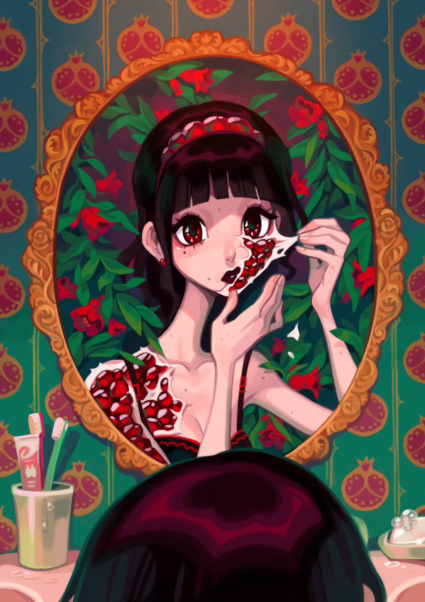 xamag_draws's tweet image. pomegranate 🩸