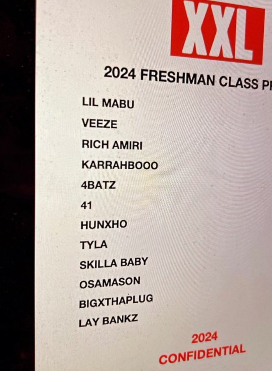 2024 Freshman List Bell Marika