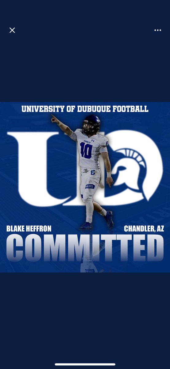 #AGTG After a great visit and conversation with @coachmaiuri I’m extremely blessed and excited to announce my commitment to the University of Dubuque! Thank you to my coaches and, most of all, thank you to my family.