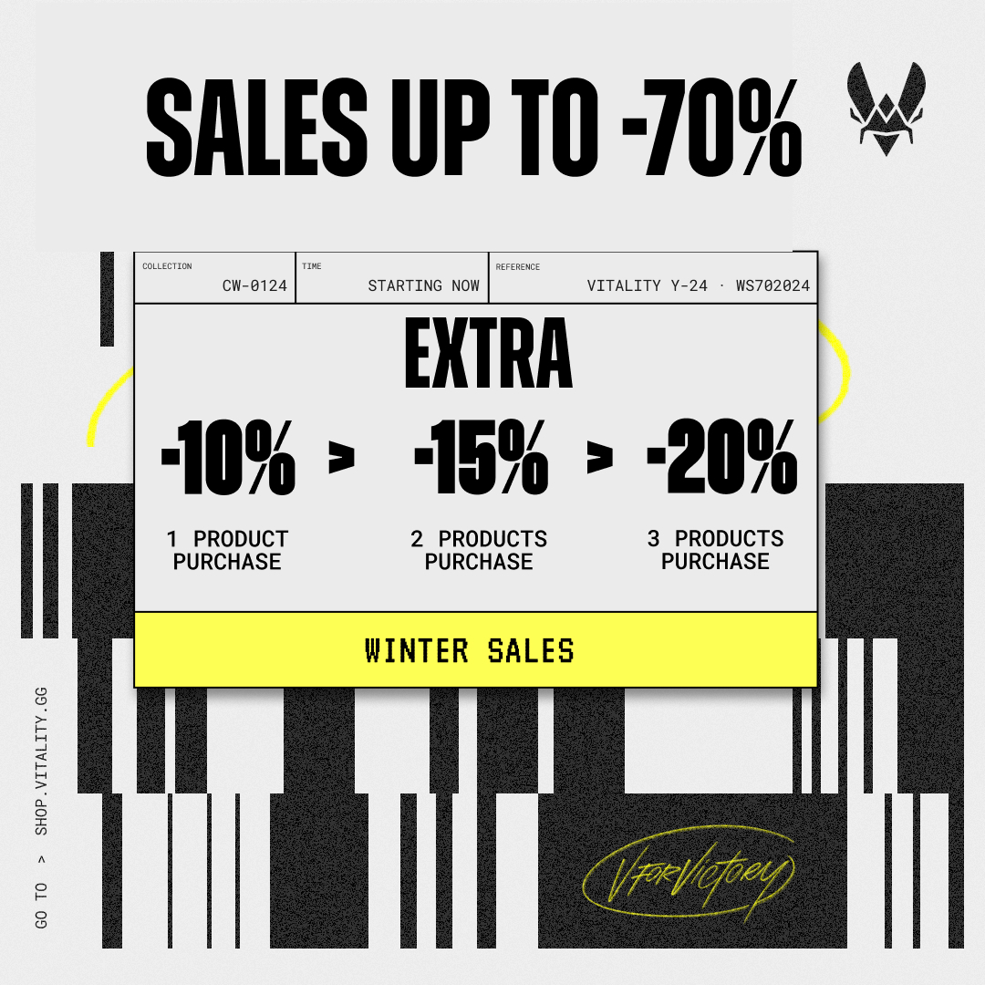 TeamVitality's tweet image. WINTER SALES IS HERE ❄️

Save up to 70% and get through the cold with Vitality 

🛒bit.ly/3OqhSDf
