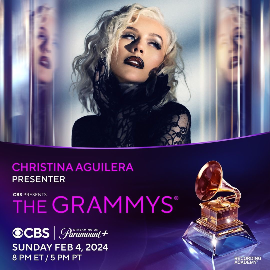 Christina Aguilera has been announced as a presenter at the 2024 Grammy Awards. — The show will air on Sunday, Feb. 4th.