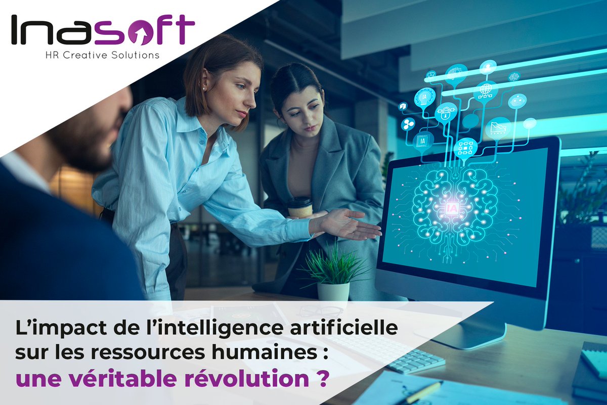 InasoftFR's tweet photo. L’impact de l’intelligence artificielle sur les ressources humaines : une véritable révolution ? - Blog RH Inasoft 🚀 
#recrutement #innovation #logiciel #ia #ats #emploi #job #recruteur #RH
https://t.co/vic0AjKtBr https://t.co/O48CZmcJkg