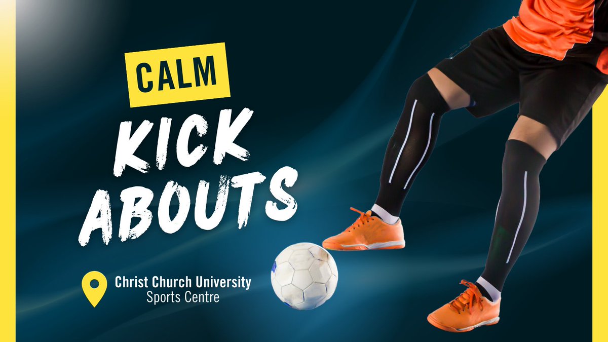 Christ Church Sport & Active Health (@cccusport) on Twitter photo 👋Canterbury Christ Church is partnering with CALM and Kent FA to host CALM Kickabouts. The idea is you get to join a like-minded bunch for a chat and a kickabout in a relaxed environment at Canterbury Christ Church University Sports Centre. canterbury.ac.uk/christ-church-… 👋Canterbury Christ Church is partnering with CALM and Kent FA to host CALM Kickabouts. The idea is you get to join a like-minded bunch for a chat and a kickabout in a relaxed environment at Canterbury Christ Church University Sports Centre. canterbury.ac.uk/christ-church-…