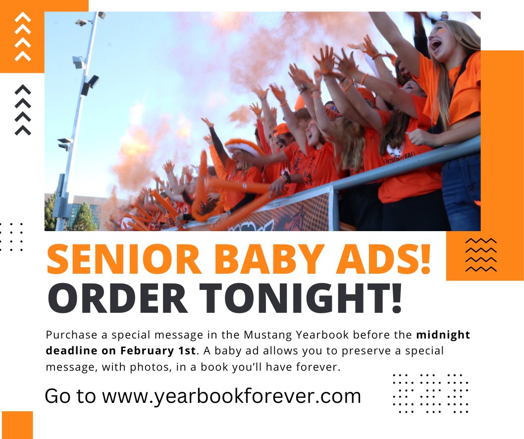 Seniors - get those yearbook ads in tonight!