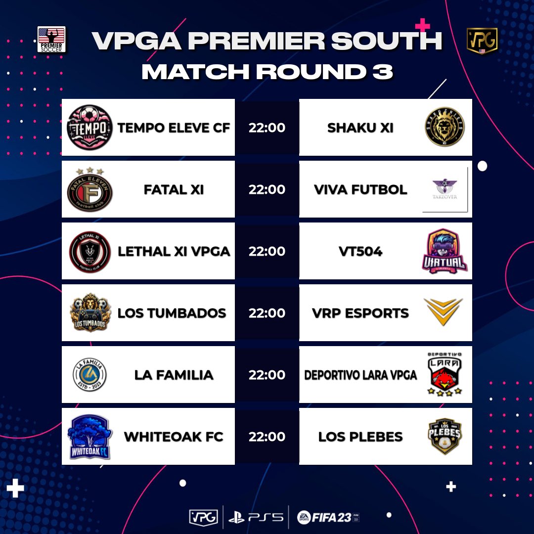 OfficialVCLNA's tweet photo. 🚨American Premier North/South

🗓️Match fixtures 3 &amp; 4 https://t.co/cwvPNJBWIs