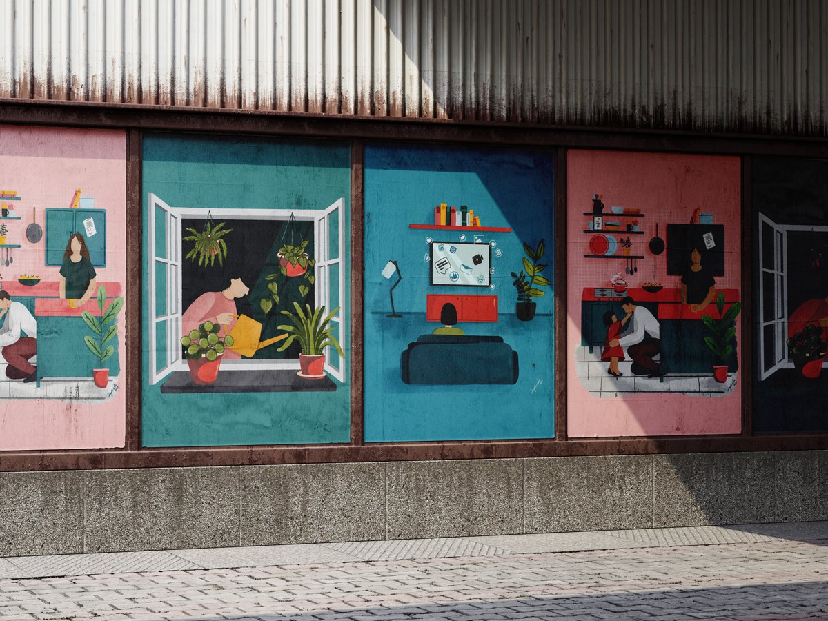 angeliklora7's tweet photo. Recordando esta colaboración del 2020 para la Campaña "Quedate en Casa" junto a otros talentosos artistas. #illustration #womenwhodraw https://t.co/KuujPXw68U