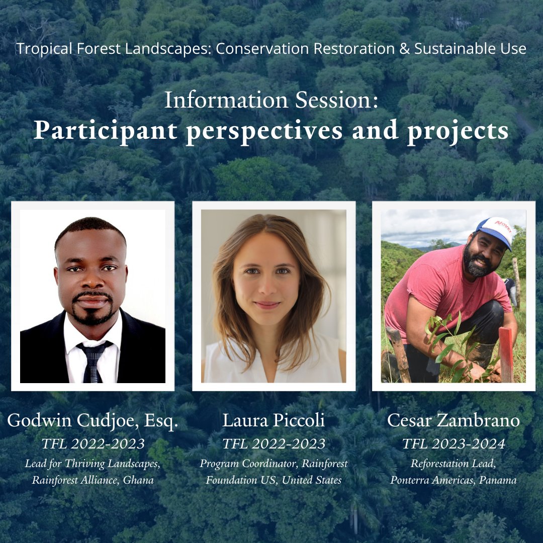 Hear from a panel of past and current participants from @RnfrstAlliance, @RainforestUS, and Ponterra and get a chance to ask questions during the 'Participant Perspectives and Projects' webinar on February 15 at 9:00am EST. Register at tinyurl.com/4dt952su!