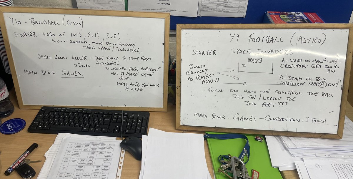 All set up for my morning of PE at Bournemouth Community College.  Really enjoying my time here and looking forward to the next month with the school