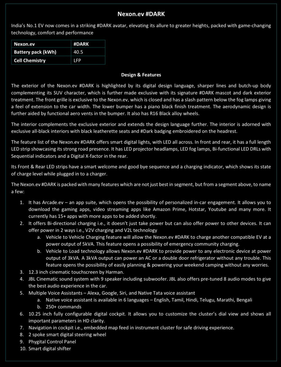 Xroaders_001's tweet image. 👉 Nexon.ev #Darkedition 
@Tataev @PlugInIndia @TeslaClubIN 

👉 Harrier.ev will be an “AWD” avatar &amp;amp; Acti.ev platform 

#Ev
#HarrierEv
#Nexonev