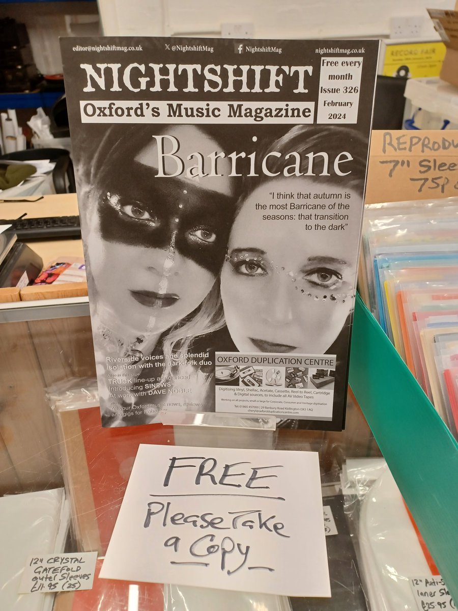 We now stock @NightshiftMag - Oxfordshire's Music Magazine. Come and pick the February issue from us.
It's FREE!
#NightShift #oxfordmusic