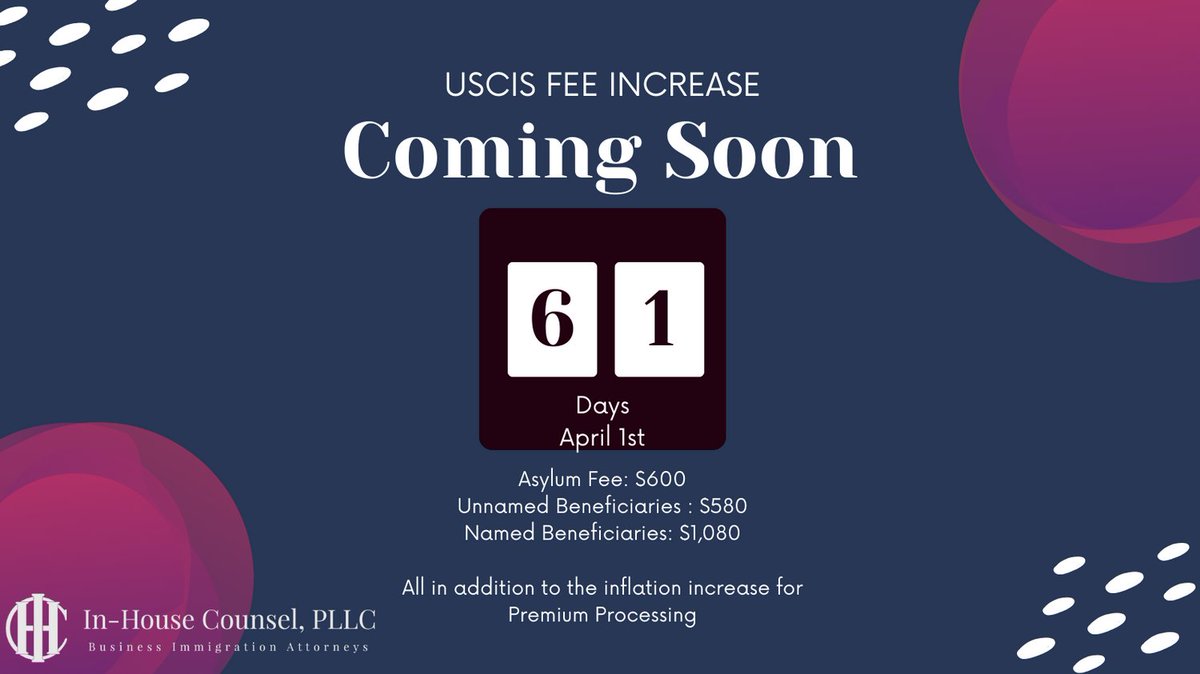 More fee increases for H-2B businesses #h2b #ihcpllc