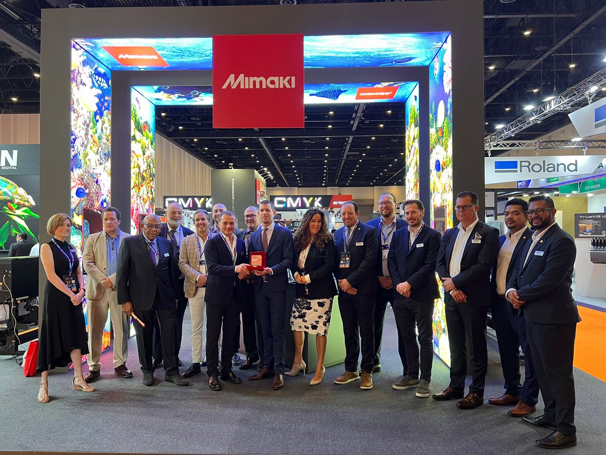 We're honoured to be named a founding partner of FESPA Middle East by the board members of FESPA. Thanks for visiting our booth! #FESPAMiddleEast #Mimaki