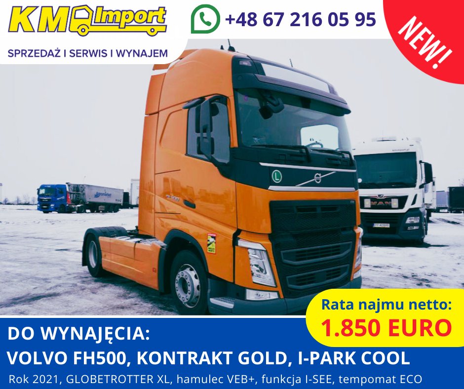 KMIMPORT's tweet photo. Przedstawiamy nową gwiazdę naszej oferty na wynajem!
VOLVO  FH500 jest idealne dla tych, którzy cenią sobie: spokój, niezawodność,  bezpieczeństwo styl oraz wygodę. Pojazd skonfigurowany na trasy  dalekobieżne.
✅ Pojazd z kontraktem serwisowym GOLD https://t.co/rm20G6X3v7