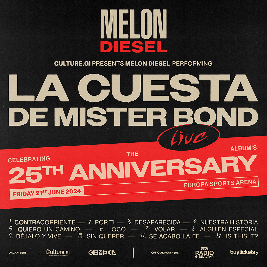 🚨 ANNOUNCEMENT 🚨 Get ready to rock it out this summer with Melon Diesel on Friday 21st June 🔊 Tickets to be released on 02/02/24, for more info please contact GCS on email: events@culture.gov.gi 📩 #GibraltarCulturalServices #VisitGib #MelonDiesel