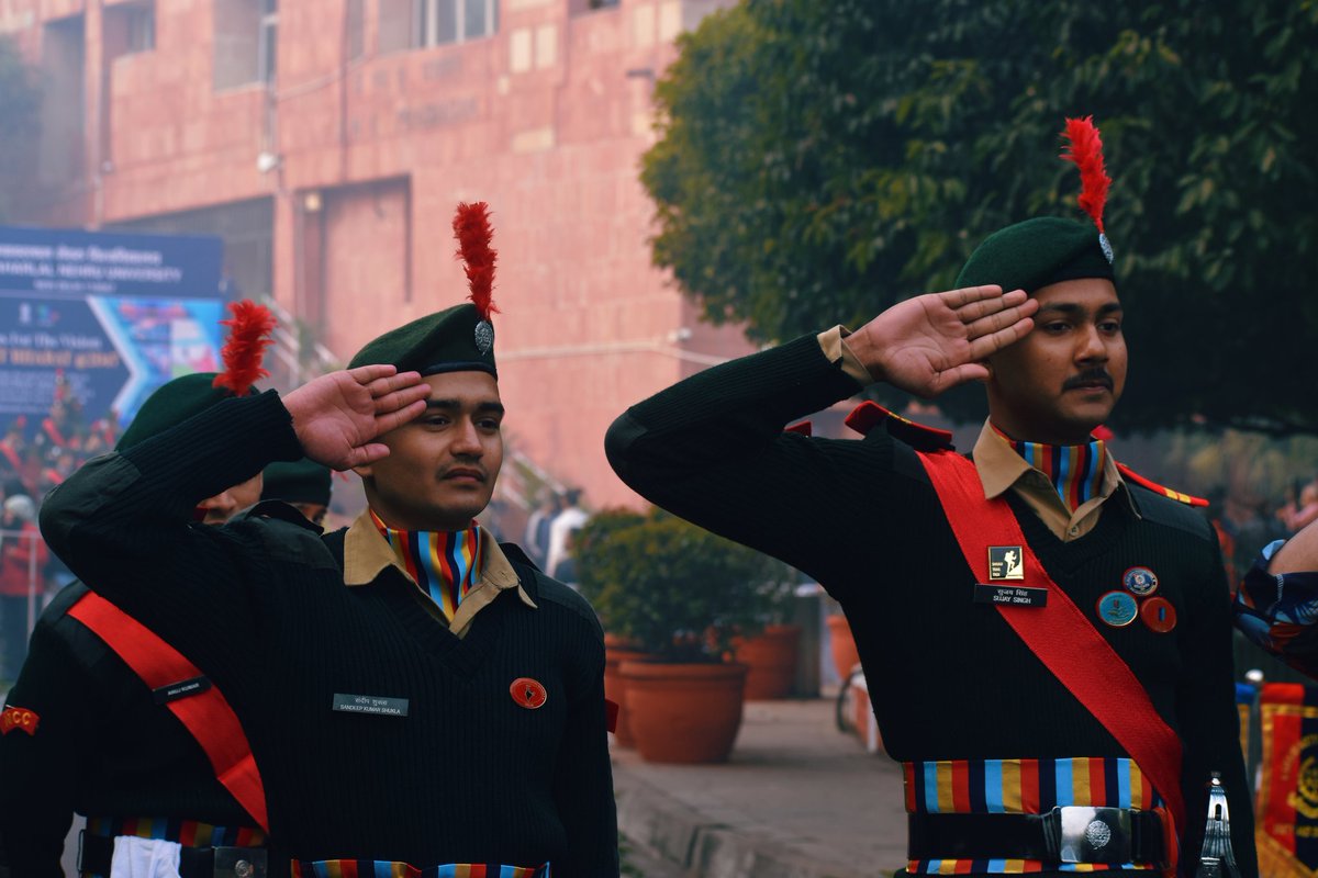 SandeepJshukla's tweet photo. 75th Republic Day National Flag Unfurling Ceremony &amp; Guard of Honour Parade at JNU - New Delhi 2024

Jai Hind 🇮🇳
@JNU_official_50 
@HQ_DG_NCC 
@NCC_Dte_Delhi 
@nccjnu https://t.co/3aT8UhszVP