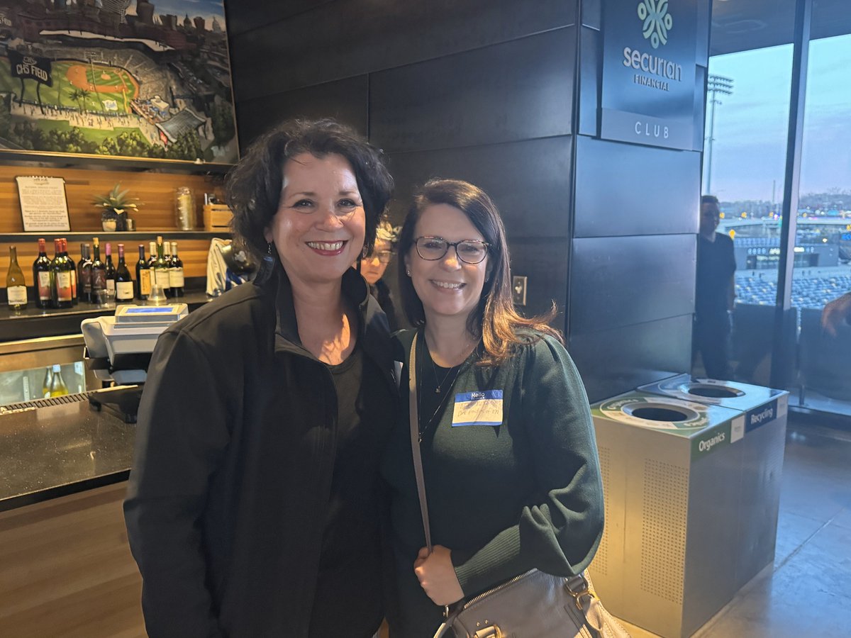 Nicole Mattson poses with Senator Mary Kunesh at a fundraiser for Senator John Hoffman. (Senator Hoffman was a recipient of our 2023 Public Official Recognition award and was instrumental in getting funding for senior services during the 2023 Legislative Session.)