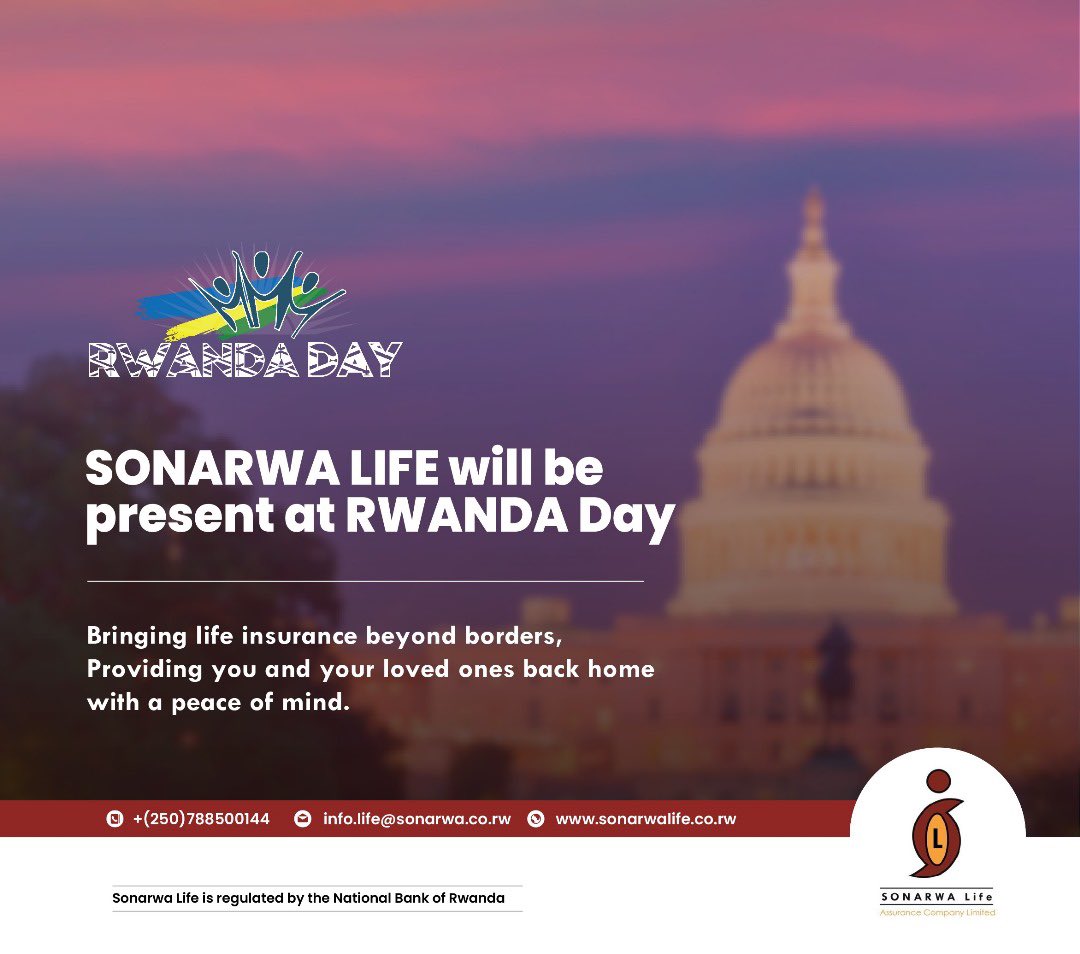 SONARWALIFE's tweet image. If you will be attending #RwandaDay2024 in Washington DC, pass by our booth in the financial sector corner. Let's connect and talk about life assurance. See you in 2 days!