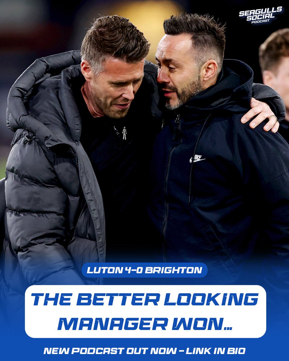 🚨 𝗡𝗘𝗪 𝗣𝗢𝗗𝗖𝗔𝗦𝗧 🚨 The better looking manager won... 😅 🔹 #LTFC Review 🔹 Twitter Meltdown 🔹 Worrying Stats 🔹 Transfer News 🔹 #CPFC Preview ➕ More! 📺 youtu.be/swQChh_MM5M 🍏 bit.ly/SeagullsSocial 🎙 spoti.fi/39dZiuf #PL | #BHAFC 🔵⚪️